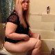 A full-figured blonde woman with glasses is recorded taking a piss and a shit while sitting on a toilet and then wiping herself. Nice, audible pissing and shitting sounds. About 2.5 minutes.
